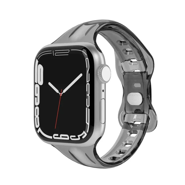Bracelet de montre TPU à 8 boucles pour Apple Watch Series, 7 45mm / 6&SE&5&4 44mm / 3&2&1 42mm, 7 41mm / 6&SE&5&4 40mm / 3&2&1 38mm