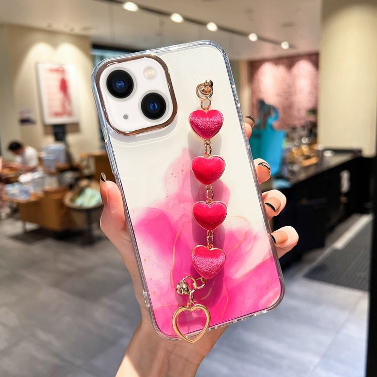 Gold Halo Marble Pattern Case with Bracelet, For iPhone 14, For iPhone 14 Plus, For iPhone 14 Pro, For iPhone 14 Pro Max, For iPhone 13, For iPhone 13 Pro, For iPhone 13 Pro Max, For iPhone 12, For iPhone 12 Pro, For iPhone 12 Pro Max, For iPhone 11   ...