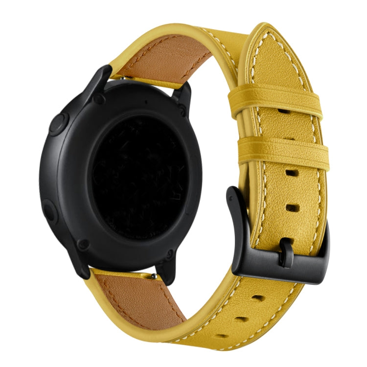 First Layer Leather Sewing Thread Watch Band 20mm / 22mm, For Huawei Watch GT3 Pro 43mm / 46mm