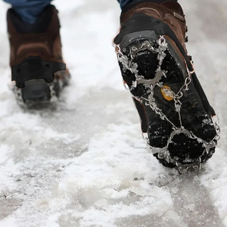 1 paire de crampons antiglisse à 19 dents pour chaussures de randonnée/escalade, taille L (noir), taille L (orange), taille XL (noir), taille XL (orange)