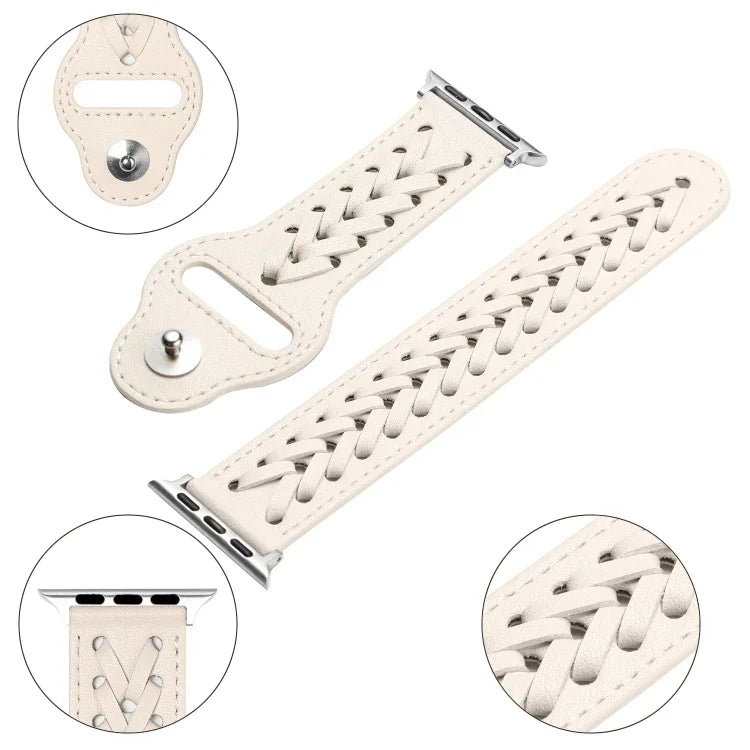 Bracelet de montre tissé pour Apple Watch Series, 7 45mm / 6&SE&5&4 44mm / 3&2&1 42mm, 7 41mm / 6&SE&5&4 40mm / 3&2&1 38mm