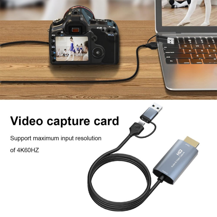 Carte de capture vidéo HD HDMI/M vers USB-Type C/M, Longueur : 2m, Z36