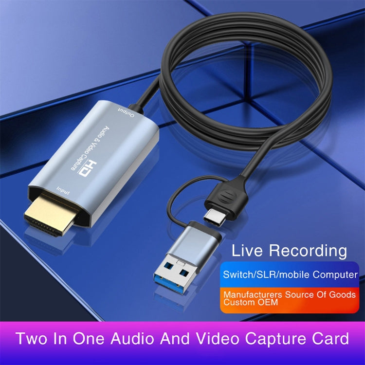 Carte de capture vidéo HD HDMI/M vers USB-Type C/M, Longueur : 2m, Z36