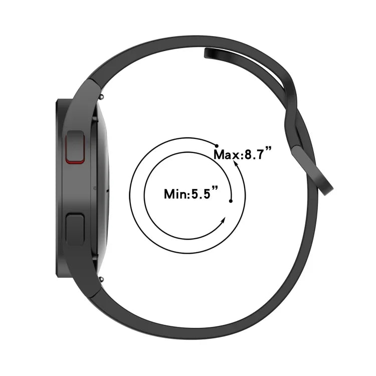 Bracelet de montre officiel en silicone, Taille:S, Pour Samsung Galaxy Watch 5 40mm, Pour Samsung Galaxy Watch 5 44mm, Pour Samsung Galaxy Watch 5 Pro 45mm