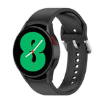 Bracelet de montre officiel en silicone argenté à boucle ronde, pour Samsung Galaxy Watch 5 44mm