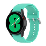 Bracelet de montre officiel en silicone argenté à boucle ronde, pour Samsung Galaxy Watch 5 44mm