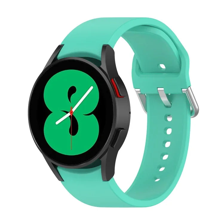 Bracelet de montre officiel en silicone argenté à boucle ronde, pour Samsung Galaxy Watch 5 44mm