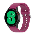 Bracelet de montre officiel en silicone argenté à boucle ronde, pour Samsung Galaxy Watch 5 44mm