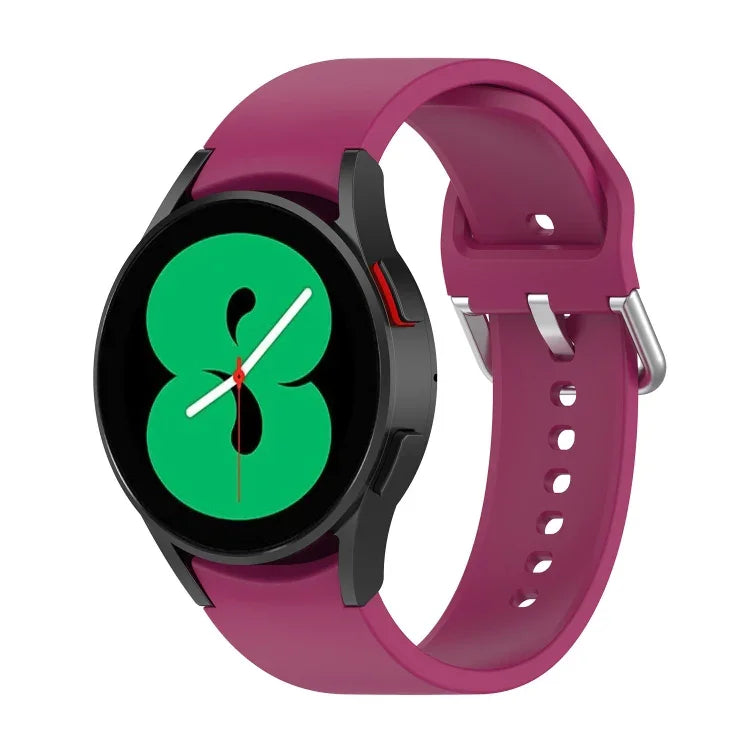 Bracelet de montre officiel en silicone argenté à boucle ronde, pour Samsung Galaxy Watch 5 44mm
