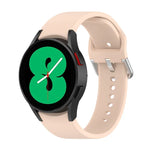 Bracelet de montre officiel en silicone argenté à boucle ronde, pour Samsung Galaxy Watch 5 44mm