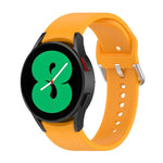 Bracelet de montre officiel en silicone argenté à boucle ronde, pour Samsung Galaxy Watch 5 44mm