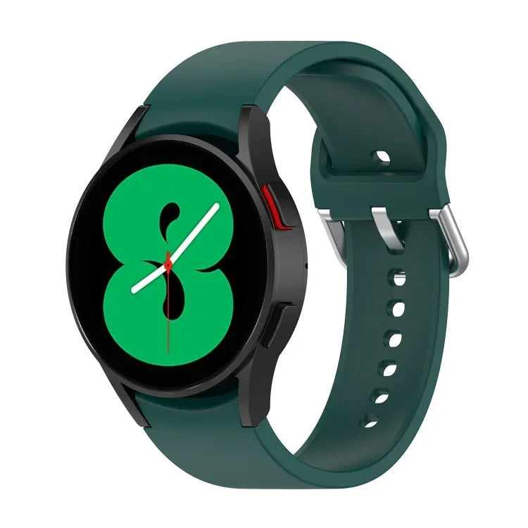 Bracelet de montre officiel en silicone argenté à boucle ronde, pour Samsung Galaxy Watch 5 44mm
