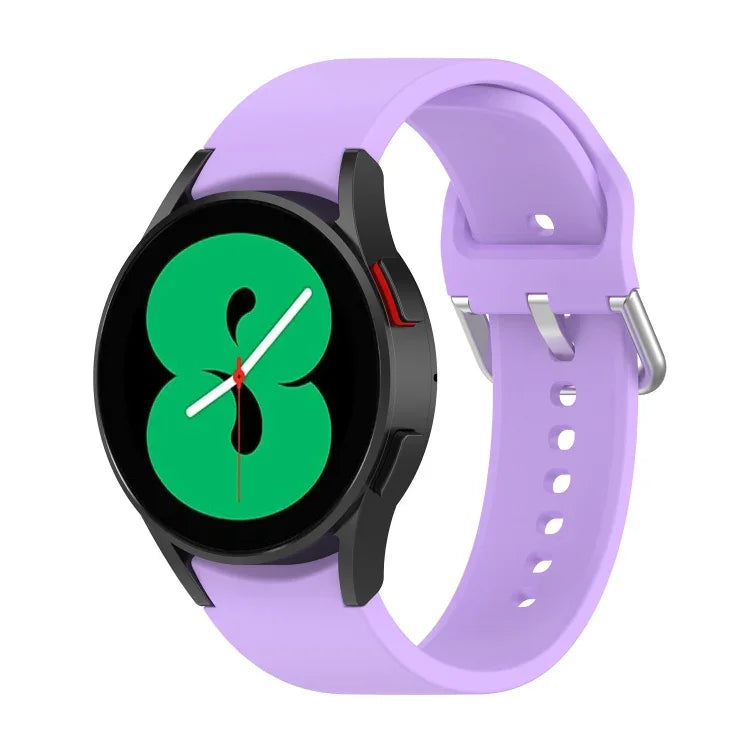 Bracelet de montre officiel en silicone argenté à boucle ronde, pour Samsung Galaxy Watch 5 44mm