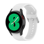Bracelet de montre officiel en silicone argenté à boucle ronde, pour Samsung Galaxy Watch 5 44mm