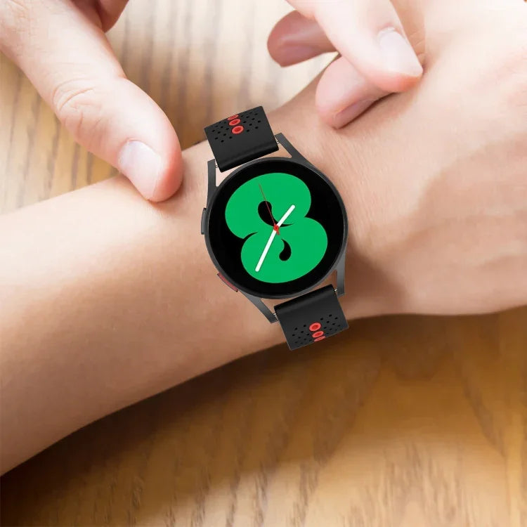 Bracelet de montre en silicone coloré de 20 mm avec trous, pour Samsung Galaxy Watch 5 40mm, pour Samsung Galaxy Watch 5 44mm, pour Samsung Galaxy Watch 5 Pro 45mm