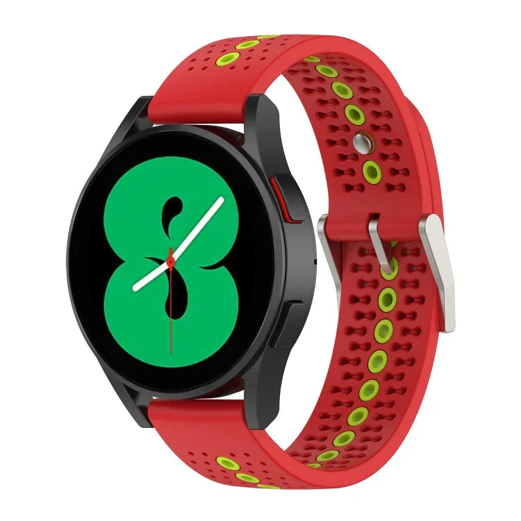Bracelet de montre en silicone coloré de 20 mm avec trous, pour Samsung Galaxy Watch 5 40mm, pour Samsung Galaxy Watch 5 44mm, pour Samsung Galaxy Watch 5 Pro 45mm
