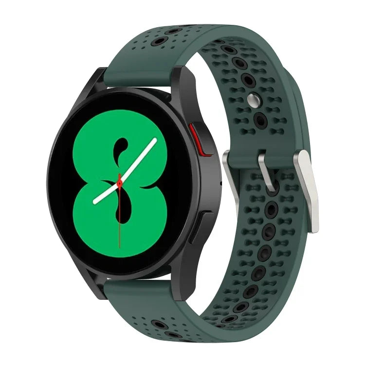 Bracelet de montre en silicone coloré de 20 mm avec trous, pour Samsung Galaxy Watch 5 40mm, pour Samsung Galaxy Watch 5 44mm, pour Samsung Galaxy Watch 5 Pro 45mm