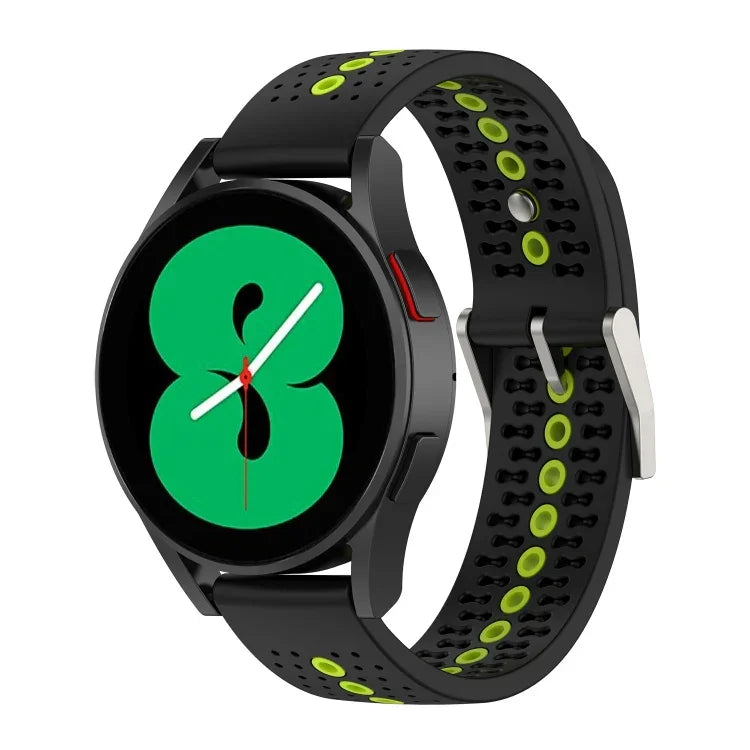 Bracelet de montre en silicone coloré de 20 mm avec trous, pour Samsung Galaxy Watch 5 40mm, pour Samsung Galaxy Watch 5 44mm, pour Samsung Galaxy Watch 5 Pro 45mm