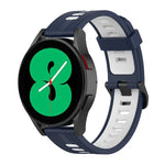 20mm Two-color Stripe Silicone Watch Band, For Samsung Galaxy Watch 5 40mm, For Samsung Galaxy Watch 5 44mm, For Samsung Galaxy Watch 5 Pro 45mm