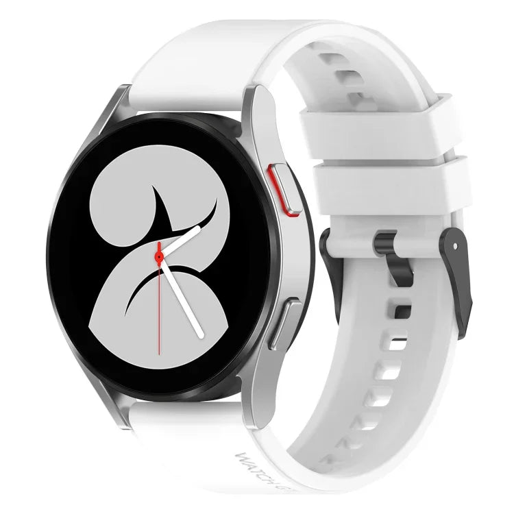 Bracelet de montre en silicone avec boucle noire 20mm, pour Samsung Galaxy Watch 5 40mm, pour Samsung Galaxy Watch 5 44mm, pour Samsung Galaxy Watch 5 Pro 45mm
