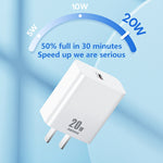 Chargeur REMAX RP-U5 Extreme 2 Series 20W PD + câble de données USB-C / Type-C vers 8 broches 1m charge rapide, prise CN, prise EU, prise US