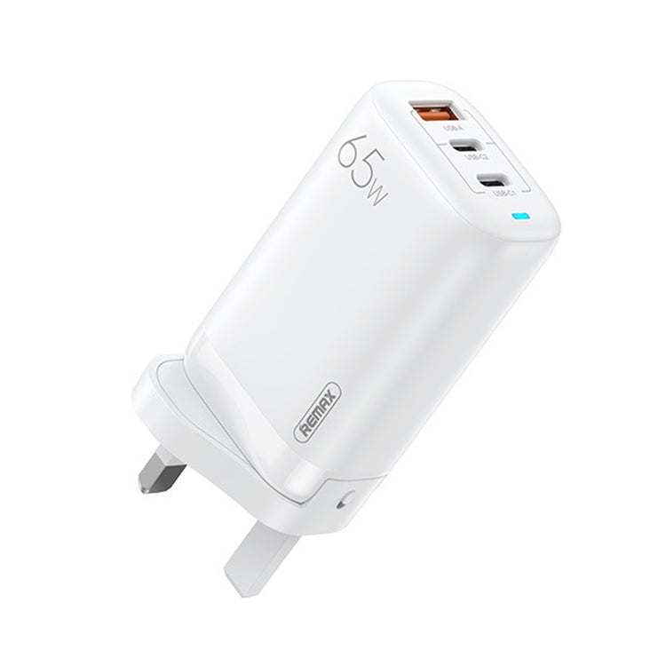 Chargeur rapide REMAX RP-U55 Territory Series 65W USB + double interface USB-C / Type-C, prise EU, prise UK, prise CN