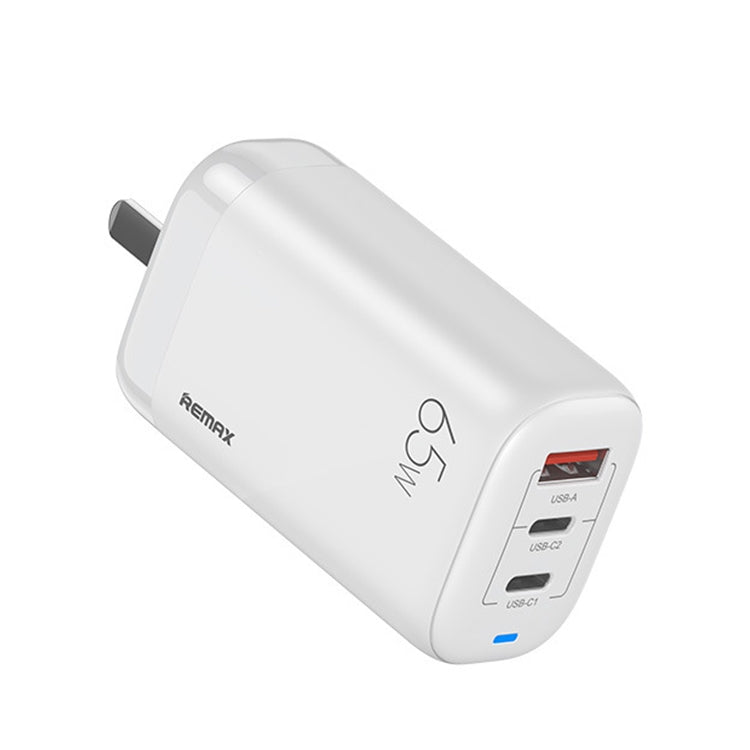 Chargeur rapide REMAX RP-U55 Territory Series 65W USB + double interface USB-C / Type-C, prise EU, prise UK, prise CN