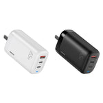 Chargeur rapide REMAX RP-U55 Territory Series 65W USB + double interface USB-C / Type-C, prise EU, prise UK, prise CN