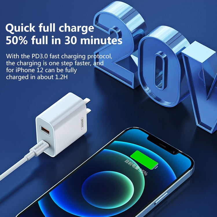 Chargeur rapide REMAX RP-U68 Speedy Series 20W USB + interface USB-C/Type-C, prise CN, prise EU, prise UK, prise US