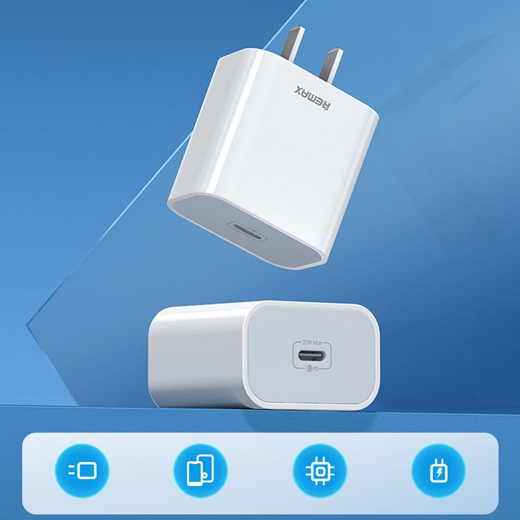 Chargeur rapide REMAX RP-U79 Speed Series 20W USB-C/Type-C multi-compatible, prise CN, prise EU, prise UK