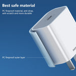 Chargeur rapide REMAX RP-U79 Speed Series 20W USB-C/Type-C multi-compatible, prise CN, prise EU, prise UK