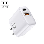 Chargeur rapide REMAX RP-U82 30W double interface USB + USB-C/Type-C, prise CN, prise UK, prise US