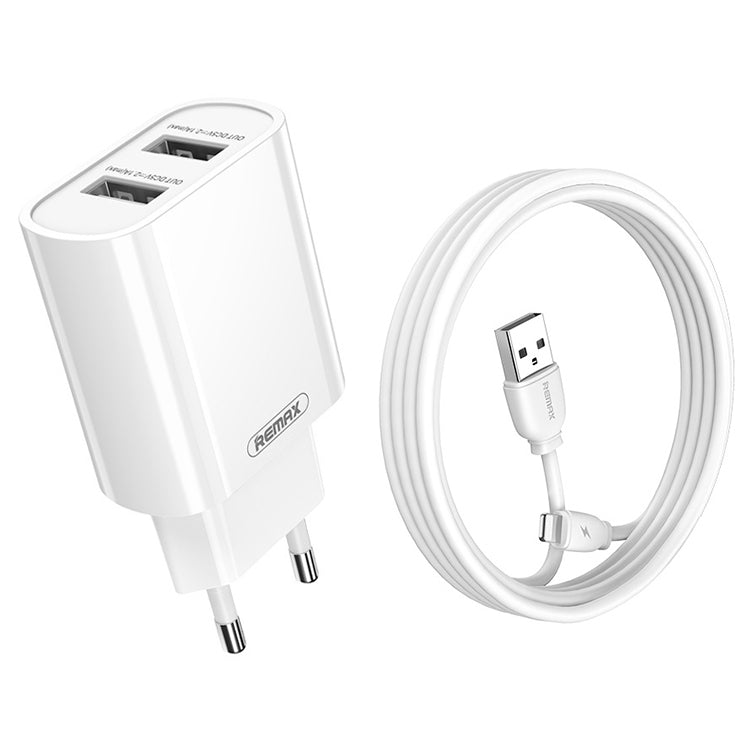 Chargeur rapide REMAX RP-U35 Jane Series 2.1A double port USB, 8 broches, Micro USB, USB-C/Type-C