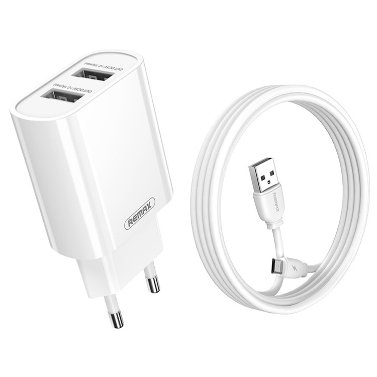 Chargeur rapide REMAX RP-U35 Jane Series 2.1A double port USB, 8 broches, Micro USB, USB-C/Type-C