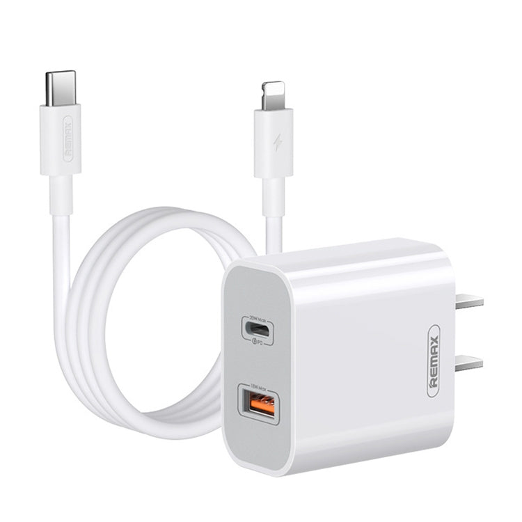 Chargeur rapide REMAX RP-U68 20W double interface USB + USB-C/Type-C, prise CN, prise EU, prise UK, prise US