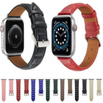 Bracelet de montre en cuir véritable pour Apple Watch Series, 7 45mm / 6&SE&5&4 44mm / 3&2&1 42mm, 7 41mm / 6&SE&5&4 40mm / 3&2&1 38mm