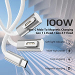 Câble de charge PD 100 W 5 broches MagSafe 2 (en forme de T) vers USB-C / Type-C, longueur du câble : 1,8 m, MagSafe 2 (en forme de T)