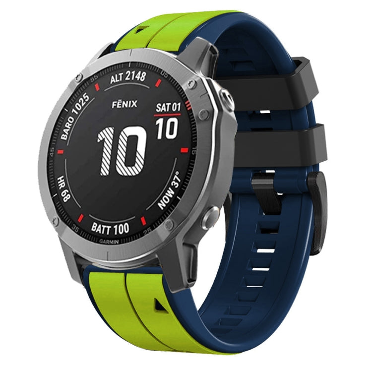 Vertical Stripes Two-color Silicone Watch Band, For Garmin Fenix 7, For Garmin Fenix 7X
