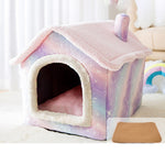 Lit pour animaux de compagnie chat chien amovible et lavable universel type maison Fournitures pour animaux, S