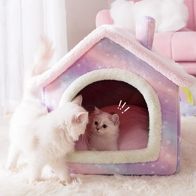 Lit pour animaux de compagnie chat chien amovible et lavable universel type maison Fournitures pour animaux, S