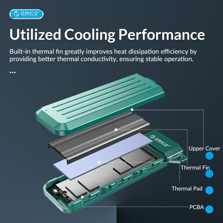 Boîtier ORICO USB3.1 Gen1 Type-C 6Gbps pour SSD M.2 SATA