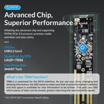 Boîtier ORICO USB3.1 Gen1 Type-C 6Gbps pour SSD M.2 SATA
