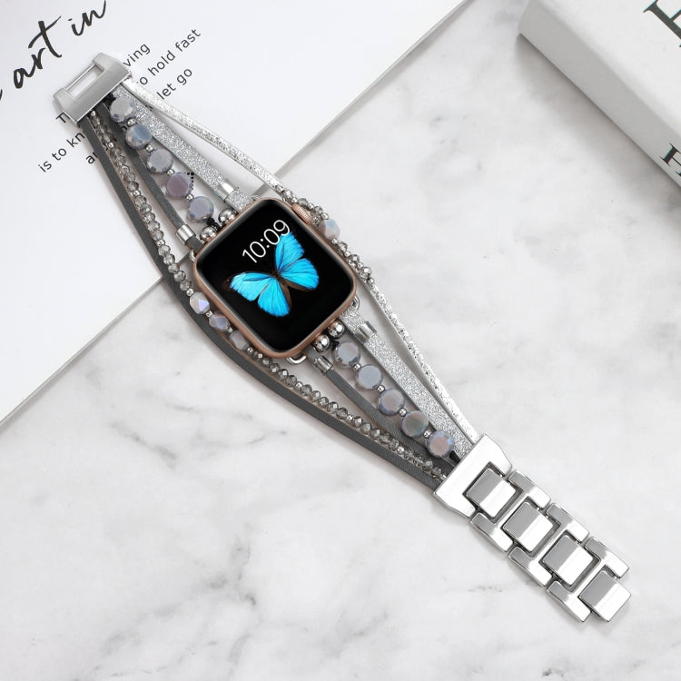 Bracelet de montre bijou pour Apple Watch Series, 7 45mm / 6&SE&5&4 44mm / 3&2&1 42mm, 7 41mm / 6&SE&5&4 40mm / 3&2&1 38mm