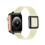 Bracelet de montre magnétique à boucle carrée noire pour Apple Watch Series, 7 45mm / 6&SE&5&4 44mm / 3&2&1 42mm, 7 41mm / 6&SE&5&4 40mm / 3&2&1 38mm