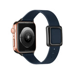 Bracelet de montre magnétique à boucle carrée noire pour Apple Watch Series, 7 45mm / 6&SE&5&4 44mm / 3&2&1 42mm, 7 41mm / 6&SE&5&4 40mm / 3&2&1 38mm