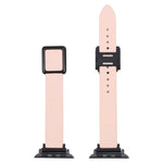 Bracelet de montre magnétique à boucle carrée noire pour Apple Watch Series, 7 45mm / 6&SE&5&4 44mm / 3&2&1 42mm, 7 41mm / 6&SE&5&4 40mm / 3&2&1 38mm