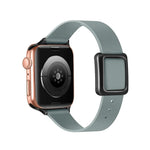 Bracelet de montre magnétique à boucle carrée noire pour Apple Watch Series, 7 45mm / 6&SE&5&4 44mm / 3&2&1 42mm, 7 41mm / 6&SE&5&4 40mm / 3&2&1 38mm