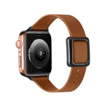 Bracelet de montre magnétique à boucle carrée noire pour Apple Watch Series, 7 45mm / 6&SE&5&4 44mm / 3&2&1 42mm, 7 41mm / 6&SE&5&4 40mm / 3&2&1 38mm