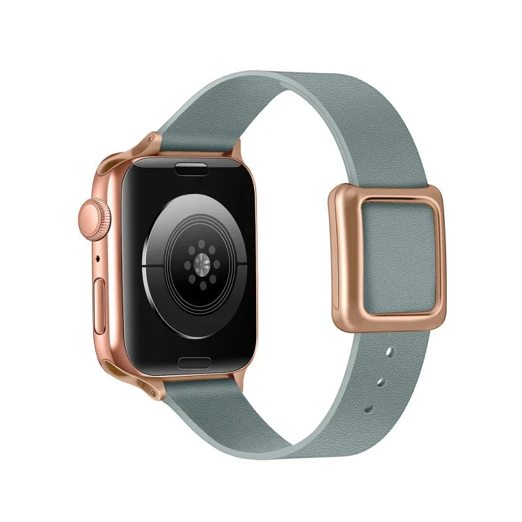Bracelet de montre à boucle carrée magnétique en or rose pour Apple Watch Series, 7 45mm / 6&SE&5&4 44mm / 3&2&1 42mm, 7 41mm / 6&SE&5&4 40mm / 3&2&1 38mm
