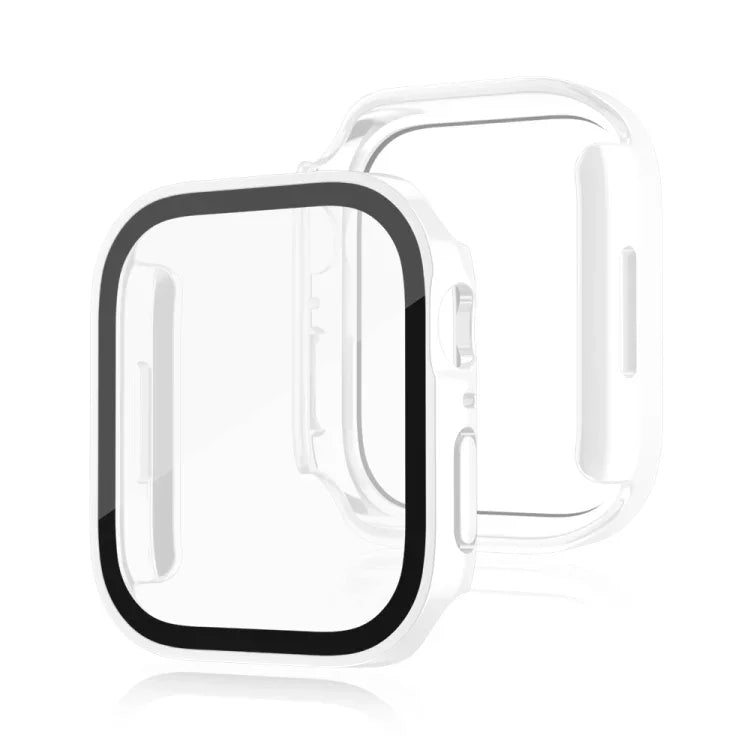Boîtier de protection 2-en-1 PC et verre trempé, étanche pour Apple Watch Series 9 / 8 / 7 45 mm, pour Apple Watch Series 9 / 8 / 7 41 mm, pour Apple Watch Series 6 / 5 / 4 / SE 44 mm, pour Apple Watch Series 6 / 5 / 4 / SE 40 mm